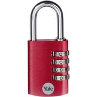 YALE YE3CB/38/131/1/CO Vorhängeschloss 38mm Rot Zahlenschloss