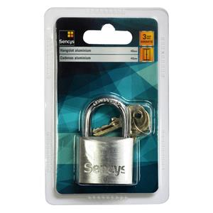Sencys hangslot aluminium 40mm