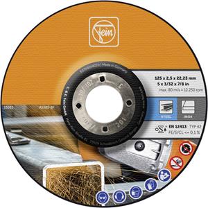 Fein 63709014010 Doorslijpschijf gebogen 125 mm 2.5 mm 25 stuk(s)