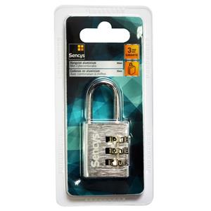 Sencys cijferslot aluminium 30mm