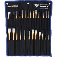 BRILLIANT TOOLS Meißel und Durchtreiber-Satz, 28-tlg - 