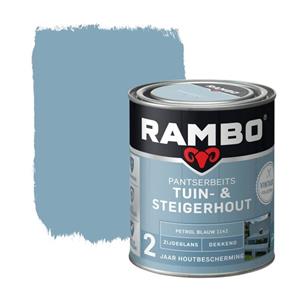 Rambo pantserbeits tuin en steigerhout zg dekkend petrol blauw 1142 750 ml