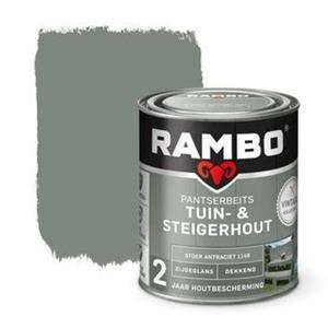 Rambo pantserbeits tuin en steigerhout zg dekkend stoer antraciet 1148 750 ml