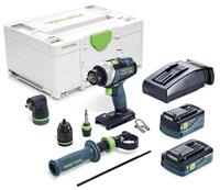 festool TDC 18/4 5,2/4,0 I-Set Akku Bohrschrauber 18 V 75 Nm ( 577243 ) Brushless + 1x Akku 4,0 Ah + 1x Akku 5,2 Ah + LadegerÃt + Winkelvorsatz + Systainer