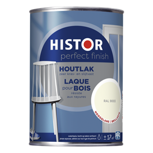 Histor perfect finish houtlak hoogglans ral 9003 0.25 ltr