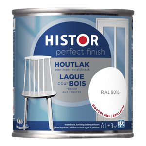 Histor perfect finish houtlak hoogglans ral 9016 0.25 ltr