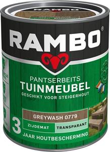 Rambo pantserbeits tuinmeubel zijdemat transparant 779 grey wash 750 ml