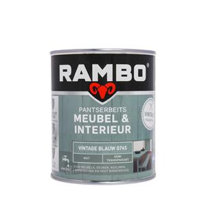 Rambo pantserbeits meubel en interieur mat 0745 vintage blauw 750 ml