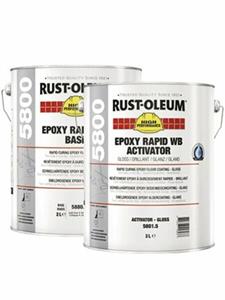 Rust-oleum 5800 epoxy rapid wb set ral 7001 glans 5 ltr