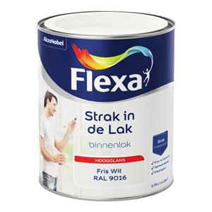 Flexa strak in de lak hoogglans watergedragen ral 9016 0.75 ltr