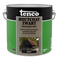 Tenco houtcoat waterbasis mat zwart 1 ltr