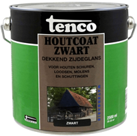 Tenco houtcoat waterbasis zijdeglans zwart 1 ltr