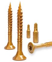 +Fasteners Houtschroef geelverzinkt 4,0 x 70mm, 200 stuks