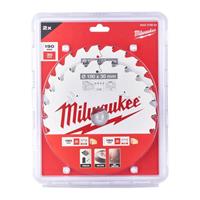 Milwaukee Accessoires Cirkelzaagblad CSB | 165 x 24T | 2 delig - 4932479836