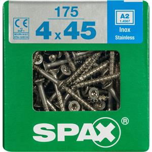 SPAX Schrauben T-A2 Stern mehr Inox 45 x 4 mm - 175 StÃ¼ck