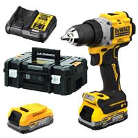 DeWalt DCD805E2T-QW 18V XR Schroef-/klopboormachine 2x Powerstack in TSTACK