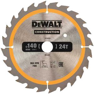 DeWALT Cirkelzaagblad Construction zaagblad Ø 140 mm, 24 tanden