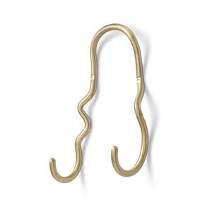 Ferm Living Curvature Doppel-Wandhaken Messing