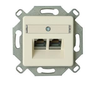 KOPP Utp Rj45 Stopcontact - Wandcontactdoos - Inbouw - 2-voudig Utp Cat6