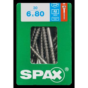 Spax universeel schroef 'T-STAR' rvs staal 6 x 80 mm - 30 pcs