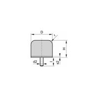 NEUTRALE PRODUKTLINIE Kran-Gummi-Puffer GP-1G D50 H44 M10 - 