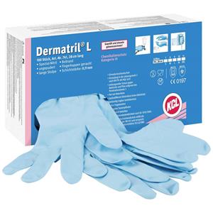 KCL Dermatril L 741 074108081C 100 stuk(s) Wegwerphandschoen Maat (handschoen): 8 EN 455