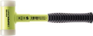 Halder Kunststofhamer | lengte 295 mm kop d. 30 mm | stalen buis | hard splintervrij nylon wit | 1 stuk - 3377.130 3377.130