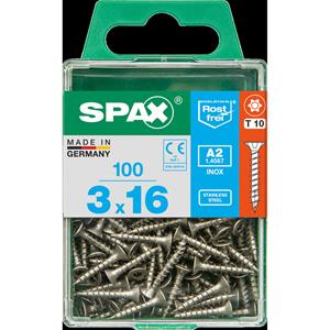 Spax Universalschrauben 3.0 x 16 mm TX 10 Senkkopf - 100 Stk. Holzschrauben