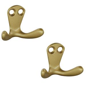 5x Luxe kapstokhaken / jashaken goudkleurig - hoogwaardig aluminium - 2,2 x 3,3 cm - Goud