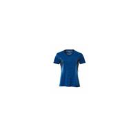 mascot Accelerate T-Shirt, Damenpassform mit feuchtigkeitstransportierendem coolmax pro und V-Ausschnitt Gr. l azurblau/schwarzblau - azurblau/schwarzblau