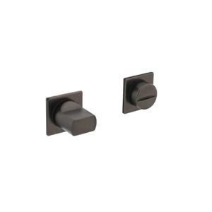Rozet vierkant met toilet-badkamersluiting zelfklevend minimalistisch 30x2,5mm antraciet