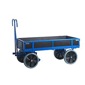 ROLLCART Handpritschenwagen mit HolzbordwÃnden 1160x760x480mm Vollgummi - 