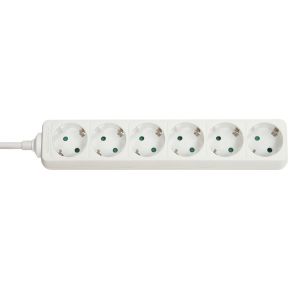 LINDY 73102 Stekkerdoos 6-voudig Wit Randaarde stekker 1 stuk(s)