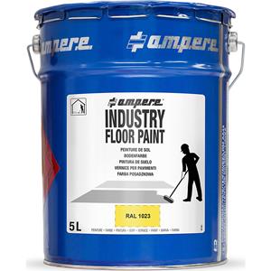 a.m.p.e.r.e Vloermarkeringsverf Industry Floor Paint, inhoud 5 l, geel