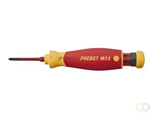 Velleman Wiha Screwdriver with bit magazine PocketMaxÂ electricmixed with 4 slimBits VDE