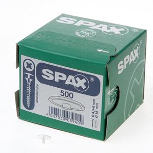 Spax Kunststof Afdekkapjes voor Spaanplaatschroeven met kopboring Wit 500 stuks - 5000009200009