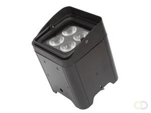 LED-VLOERSPOT MET ACCU - 4 x 12 W RGBWA-UV - ZWART