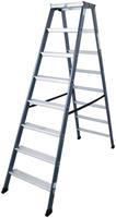 KRAUSE Doppelleiter »SePro D«, Alu eloxiert, 2x8 Stufen, Arbeitshöe ca. 327 cm