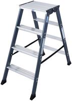 KRAUSE Doppelleiter »SePro D«, Alu eloxiert, 2x4 Stufen, Arbeitshöe ca. 241 cm