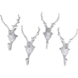 Home affaire Wandhaak Kapstok kapstokhaken set van 4 gewei in koperkleur hertengewei (set, 4 stuks)