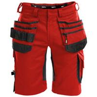 Dassy - Trix Arbeitsshorts mit Stretch und Holstertaschen,  rot/schwarz