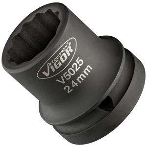VIGOR Schlagschrauber Steckschlüsseleinsatz, Vierkant hohl 20 mm (3/4"), Außen-Doppel-Sechskant Profil, 24 mm