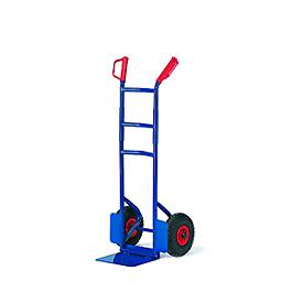 ROLLCART Klapp-Stapelkarre aus Stahlrohr 300mm Schaufelbreite Vollgummi