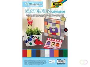 Folia Bastelfilz selbstklebend 150g / m², 20x30cm, 10 Blatt sortiert - 