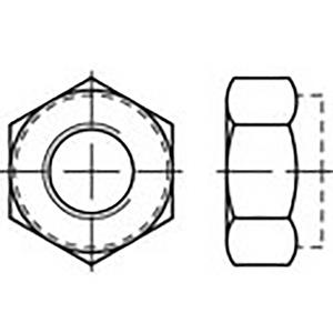 toolcraft TO-6864693 Zeskantmoeren M3 DIN 985 RVS V4A A4 100 stuk(s)