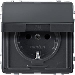 Merten MEG2310-7214 SCHUKO m. Kld., anthrazit, - 16 A, AC 250 V, DIN 49440, anthrazit