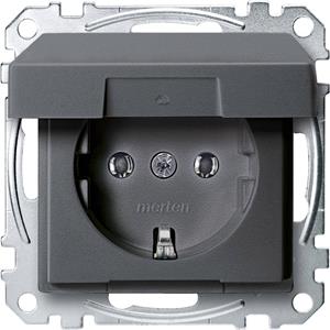 Merten MEG2311-0414 Wandcontactdoos System M Schakelmateriaal Antraciet
