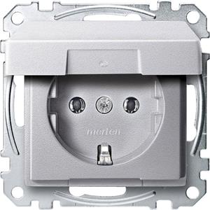 Merten MEG2311-0460 SCHUKO m. Kld., aluminium, - Merten MEG2311-0460 SCHUKO m. Kld., aluminium,