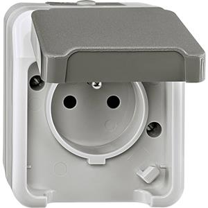 Merten Steckdose AQUASTAR Lichtgrau MEG2500-8029