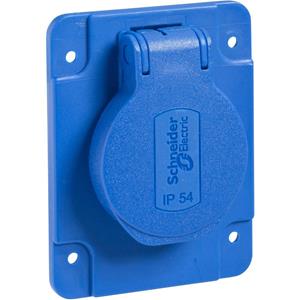 schneiderelectric Schneider Electric Komplett Schutzkontakt-Steckdose mit Klappdeckel Blau PKS61B